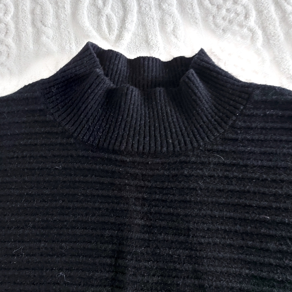 Joseph Ribkoff Elegant Black Knit Top. - Picture 4 of 5
